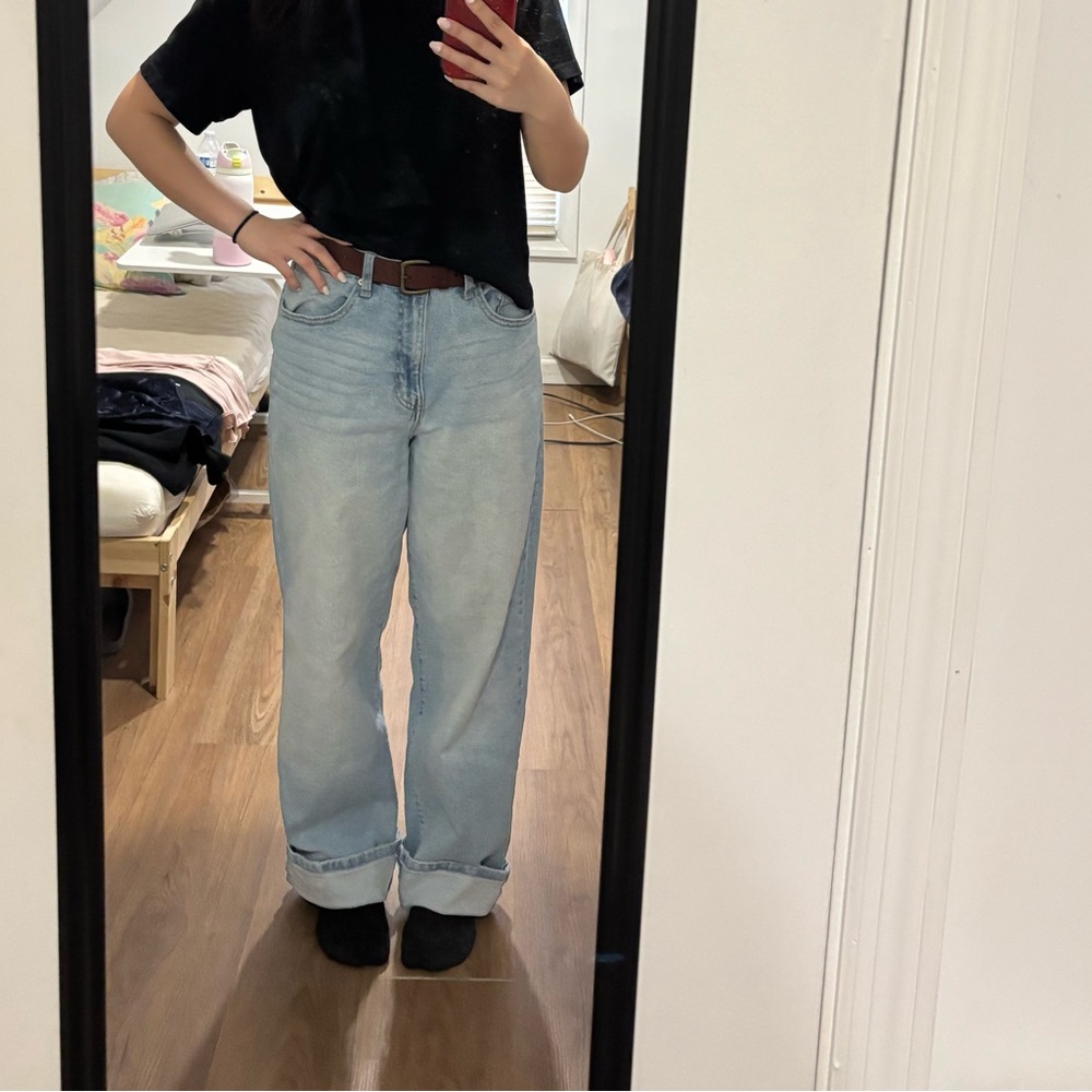 Celebrity Pink Light Wash Wide Leg Jeans